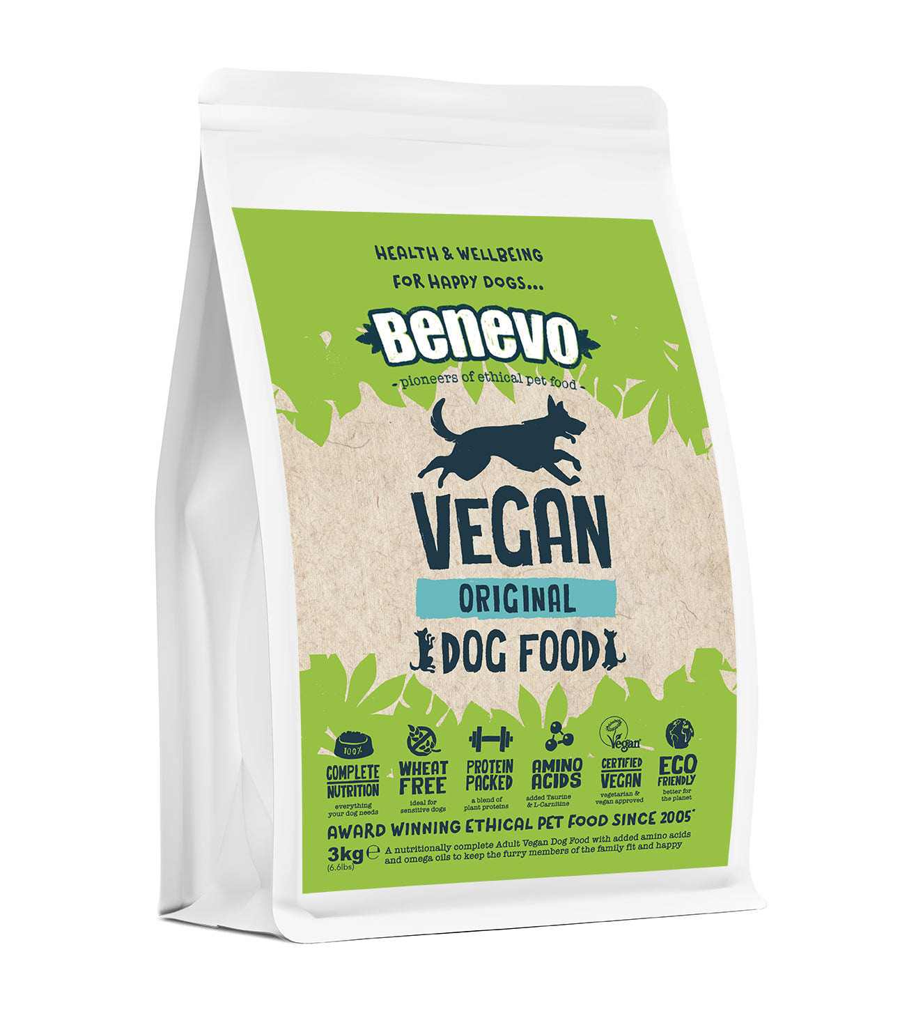 Benevo Benevo Vegan Adult Dog Food 3Kg (Temporary Pack) – One Vegan Shop